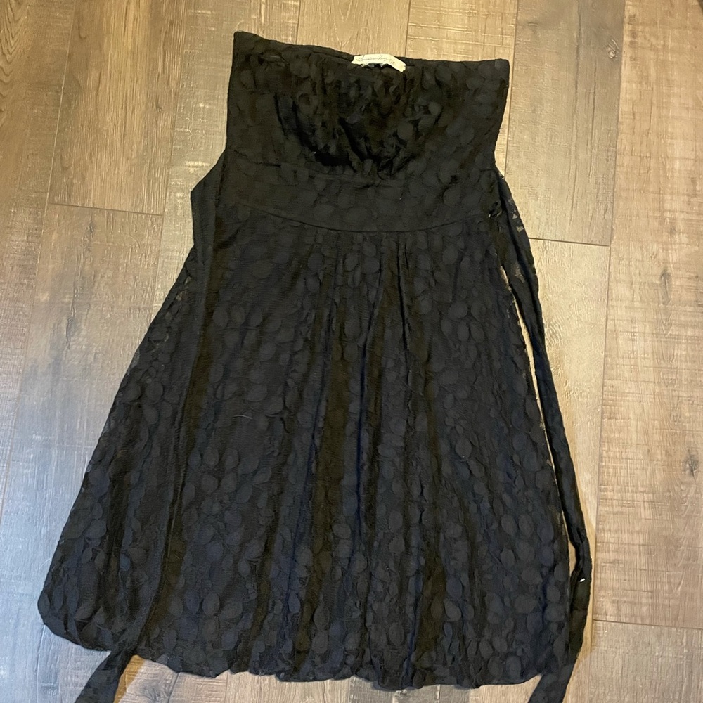 Strapless Lace Black Dress